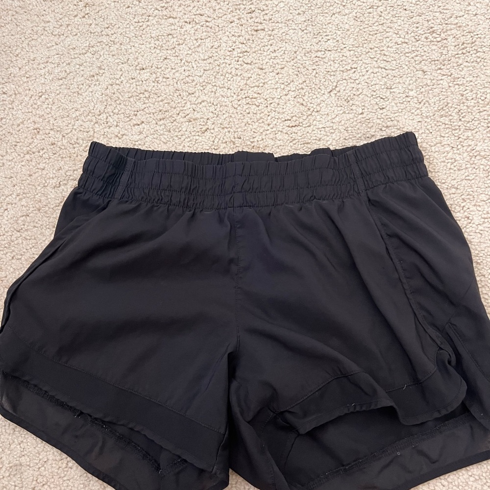 Athleta Black Athletic Shorts Lightweight Elastic Waist